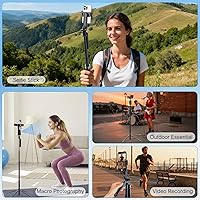 Vista 7 de Trípode para selfie con seguimiento automático de rostros para iPhone con luz, rotación de 360° que sigue tu movimiento, soporte de trípode