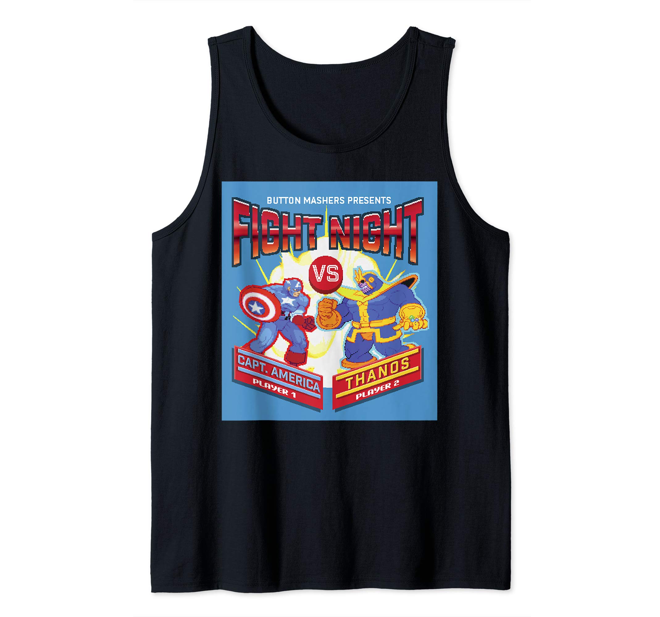 Marvel Fight Night Retro Arcade Captain America VS Thanos Tank Top
