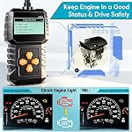 OBD2 Scanner Ease Setup Plug-Play: Clear Reset Engine Error Code Professional Code Reader Diagnostic Scan Tools with Freeze Frame/I/M Readiness for All Cars Since 1996 & Newer -LK11