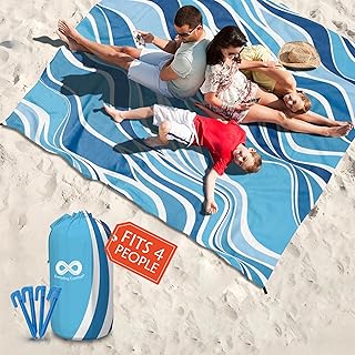 Everlasting Comfort Large Beach Blanket Waterproof & Sandproof - 80