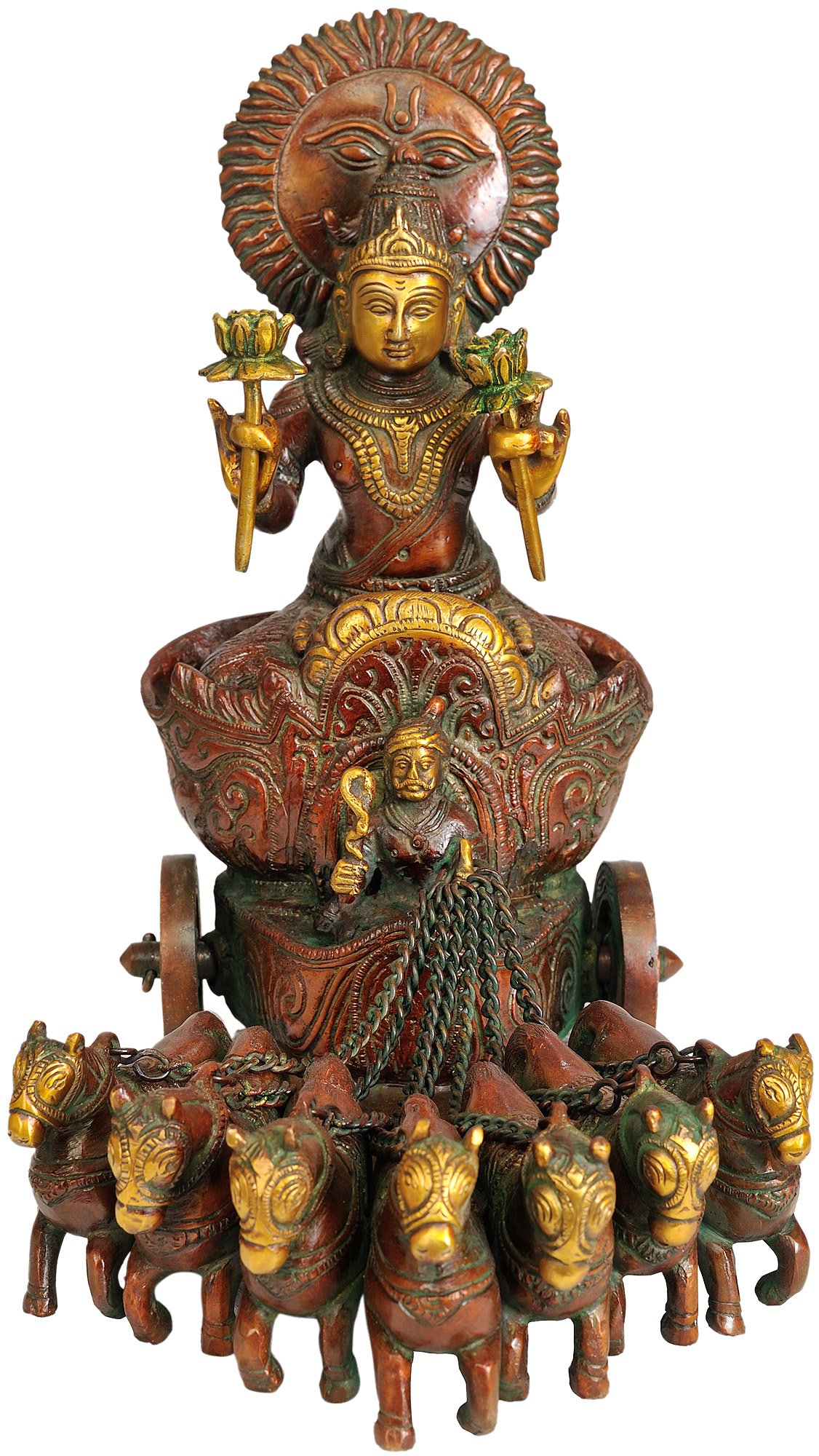 Amazon.com: Surya - The Sun God - Brass Sculpture : Home & Kitchen