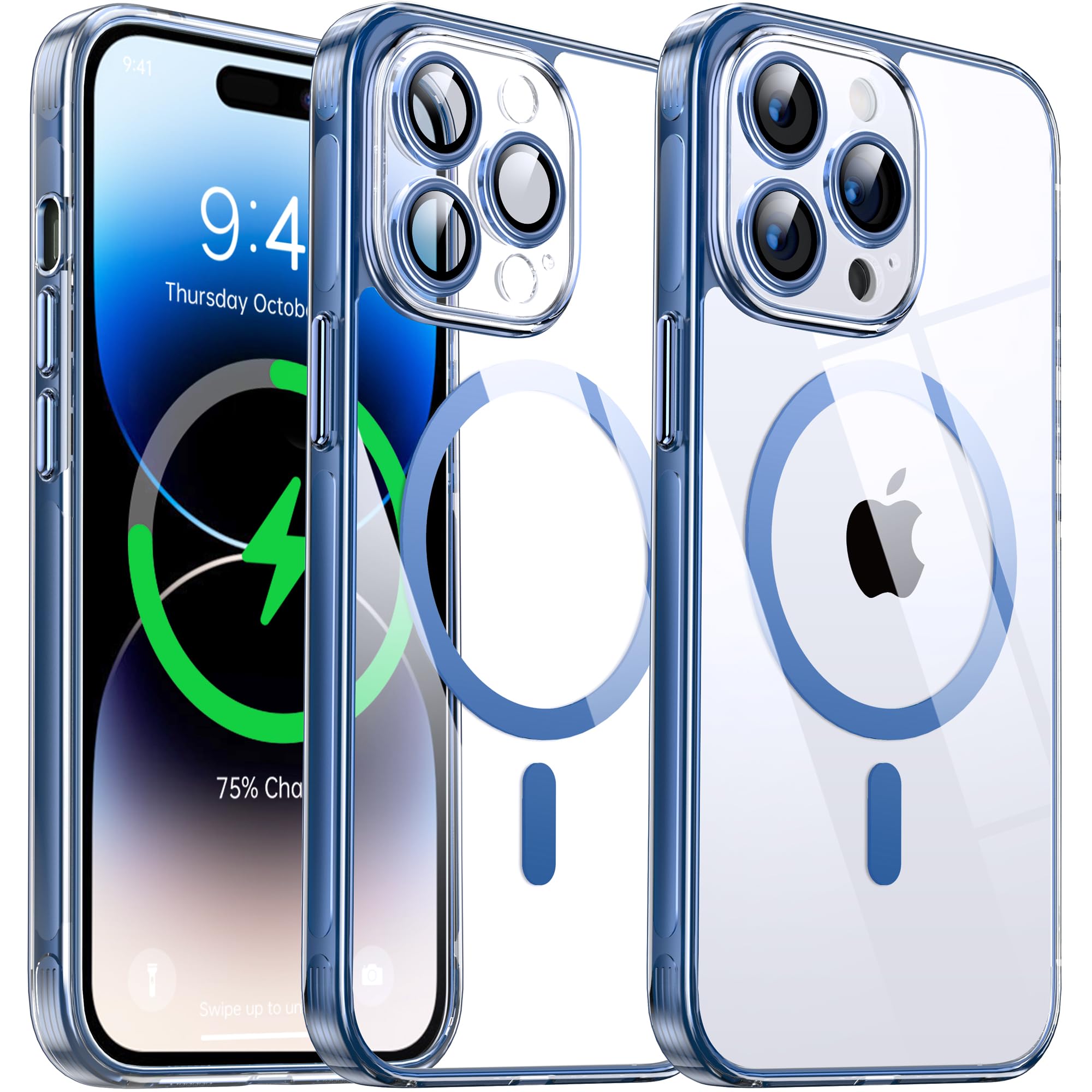 Amazon.co.jp: Flyzoo 磁気透明ケース用のiPhone 14 Pro [MagSafe対応