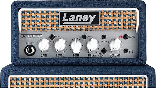 Miniatura 5 de Laney MINISTACK-Lion - Amplificador de guitarra con batería con interfaz para teléfono inteligente, color azul