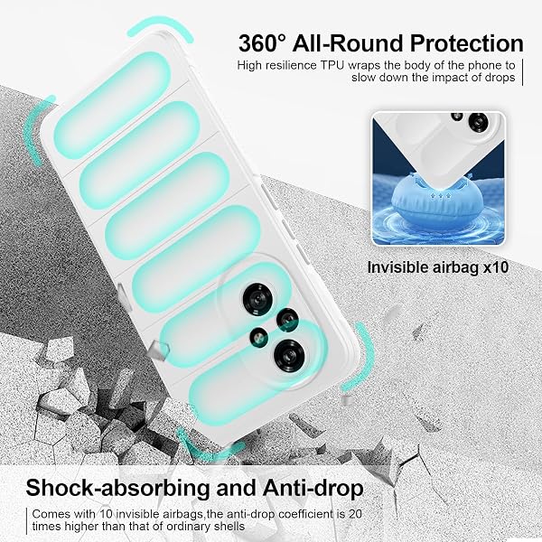Silicone Case for Honor 200, Anti-Scratch Microfiber Lining, Shockproof Case with Camera Protection, White - 3