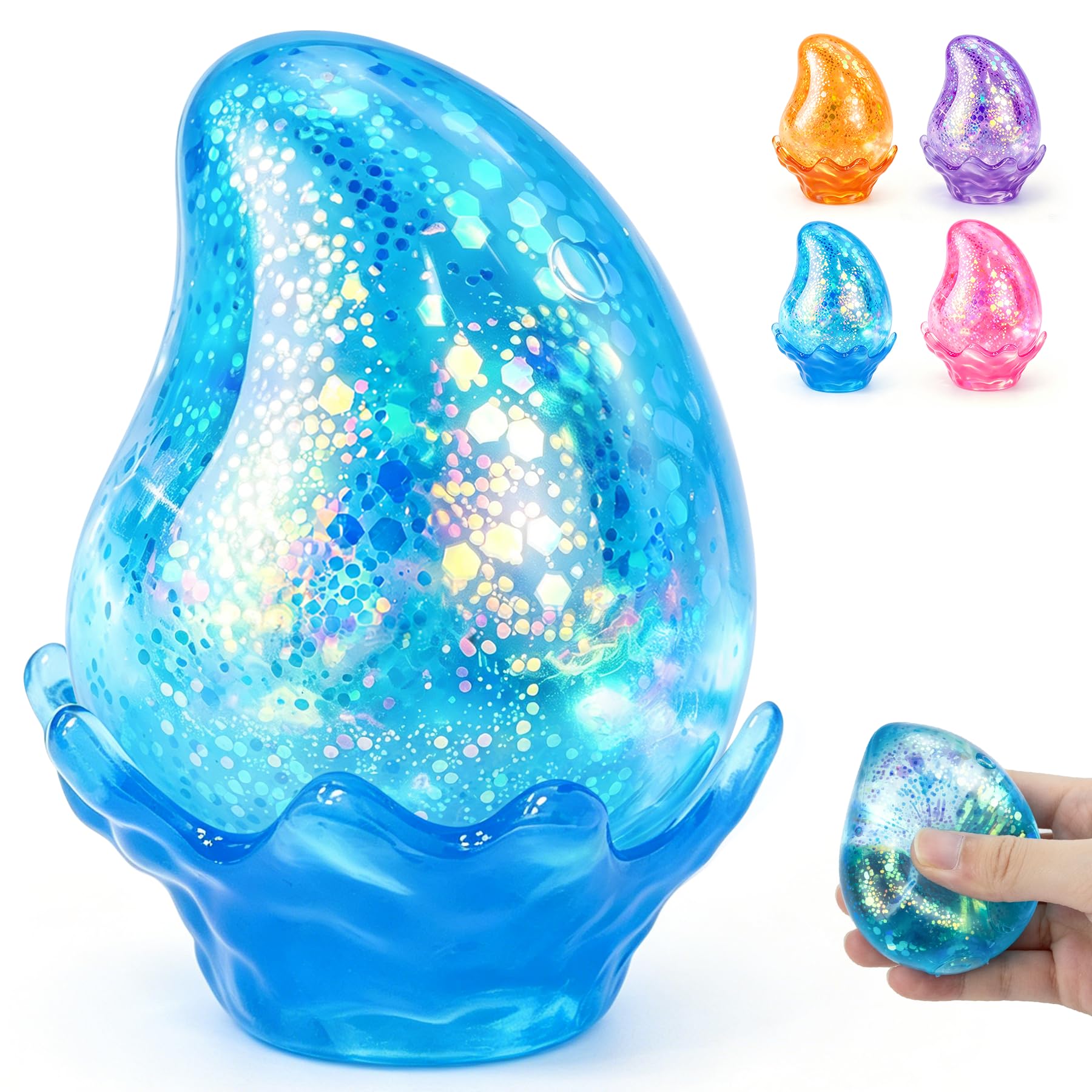 Photo 1 of Gucbbaui Water Drop Squishy Fidget Toy - Blue