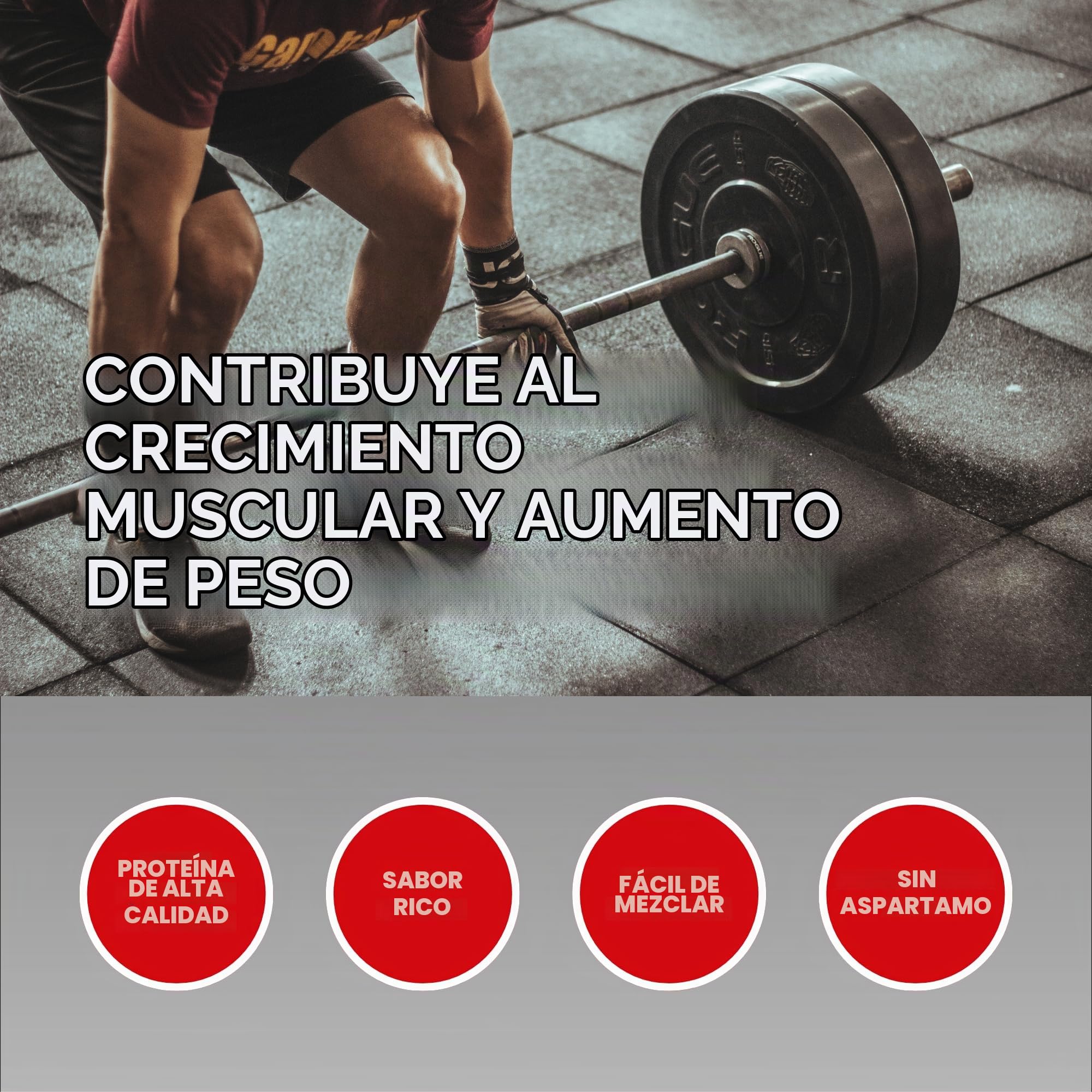 AMIX - Proteína en Polvo Carbojet Gain - Suplemento con Hidratos de Carbono -Proteína para Ganar Masa Muscular - Ideal para Atletas de Élite - Sabor Chocolate - 2,25 KG