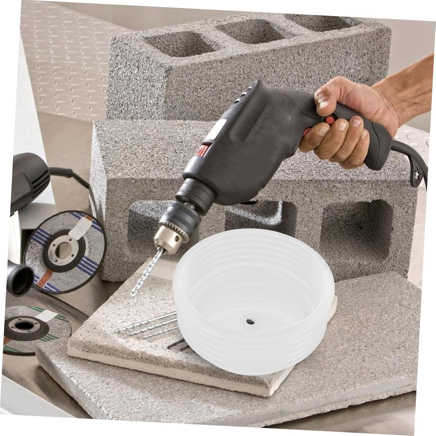 Drill for Installing Recessed Lights Overhead Drilling Cover Easy to Install and Attach to Wall Dustproof Design for Hole Opener