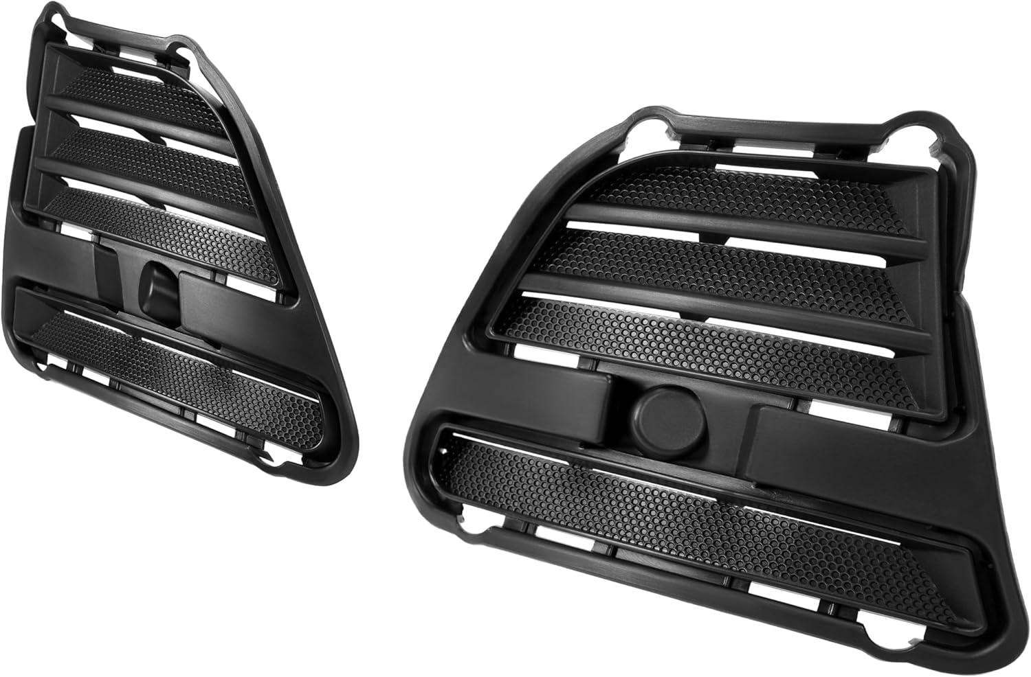 HECASA Fog Light Cover Compatible with 2013-2014 Ford Mustang Bumper Fog Lamp Trim Bezel Replacement for FO1038134 FO1039134 Left & Right Black