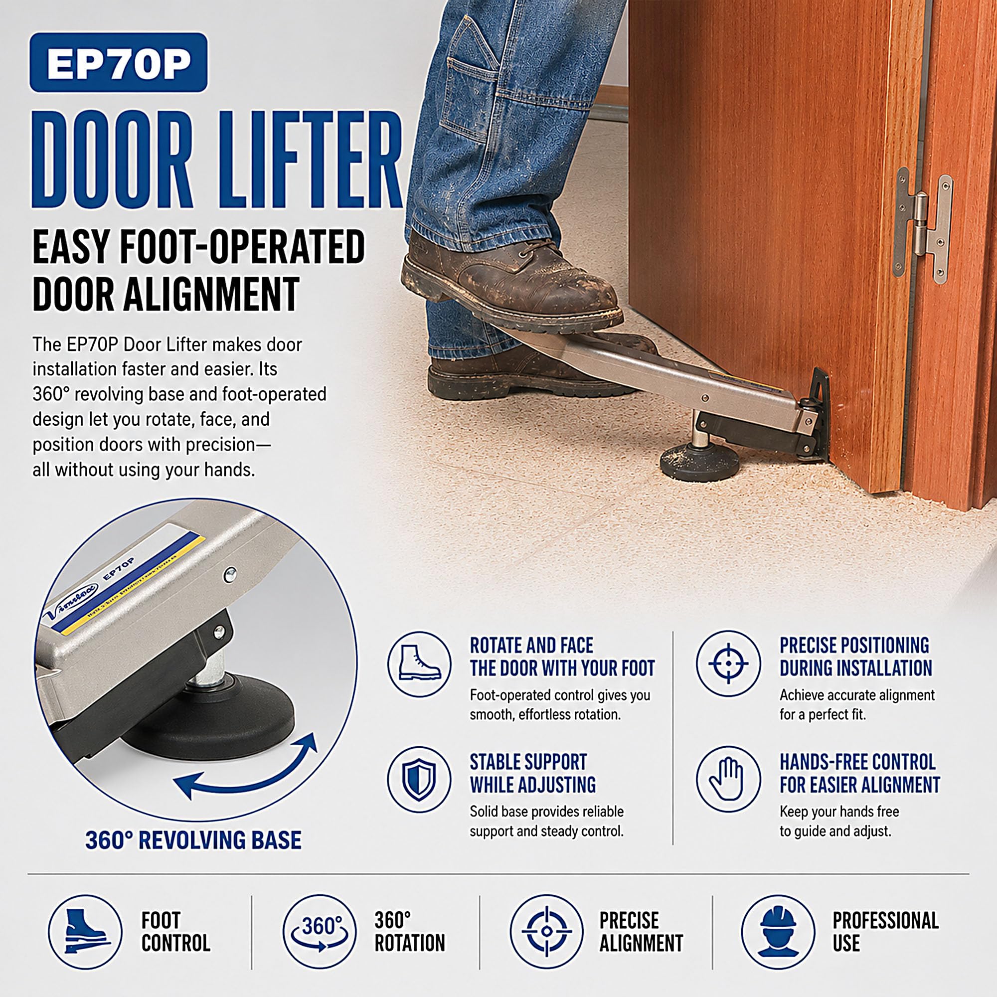 Virutex ELEVADOR DE PUERTAS EP70P Noir