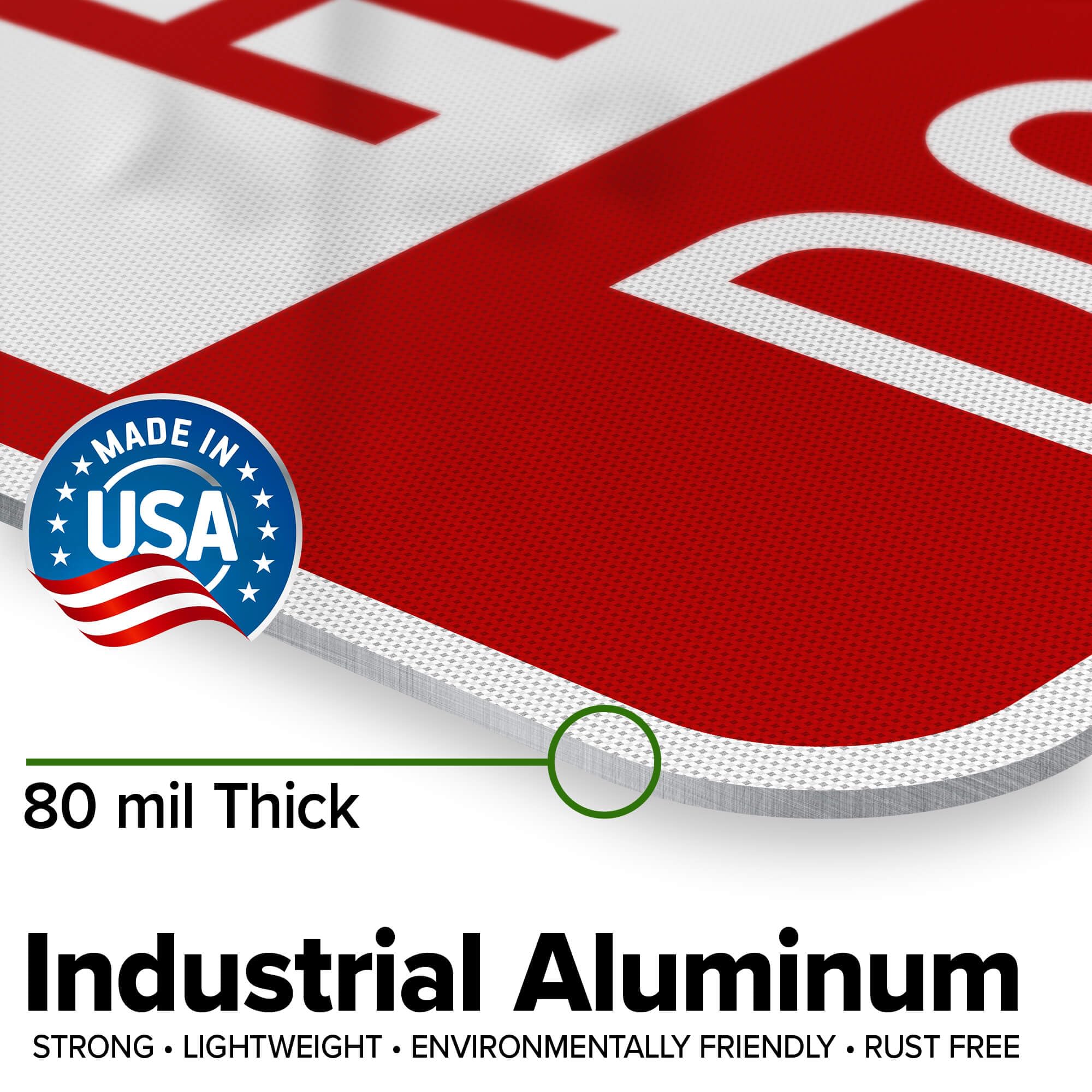 "This Property Protected By Video Surveillance" Reflective Aluminum Sign - 24x30 Inches, Fade Resistant - View #7