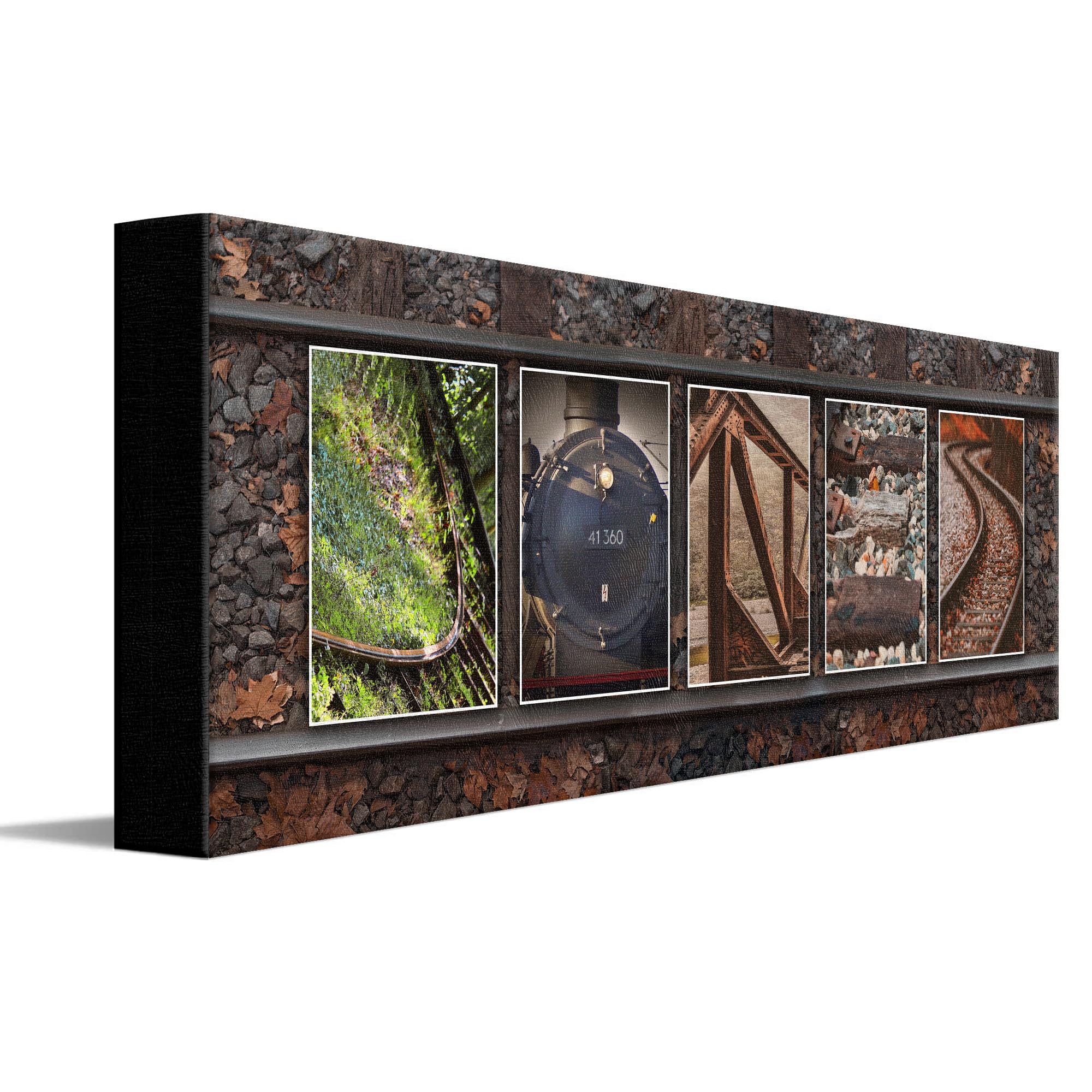 Personal-Prints TRAIN Personalized Railroad Name Art Décor or Gift for the Engineer or Train Enthusiast | Customized Railroad or Train Gift (6"x18"