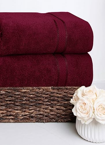 Miniatura 5 de Cotton Craft colección juego de 2 piezas ultra suaves, tamaño grande, 100% algodón, toalla de baño