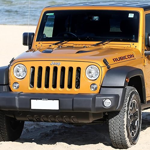 Vista 22 de Pestillos de capó TJ OEM, kit original de fábrica para accesorios Jeep Wrangler TJ 1997-2006, 1 par, negro