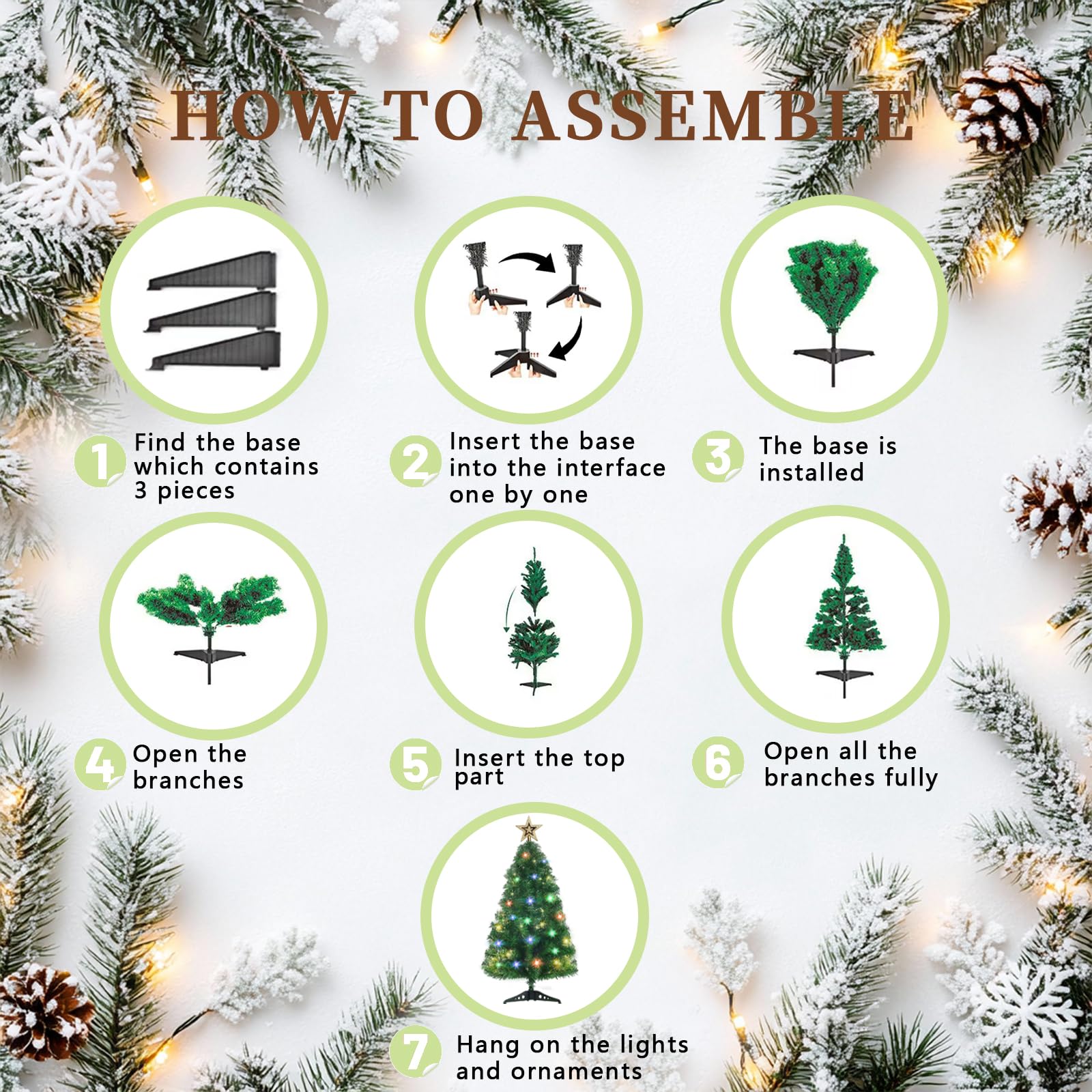 Árbol de Navidad artificial de 3 pies, mesa para decoración navideña, 140 consejos de rama, verde