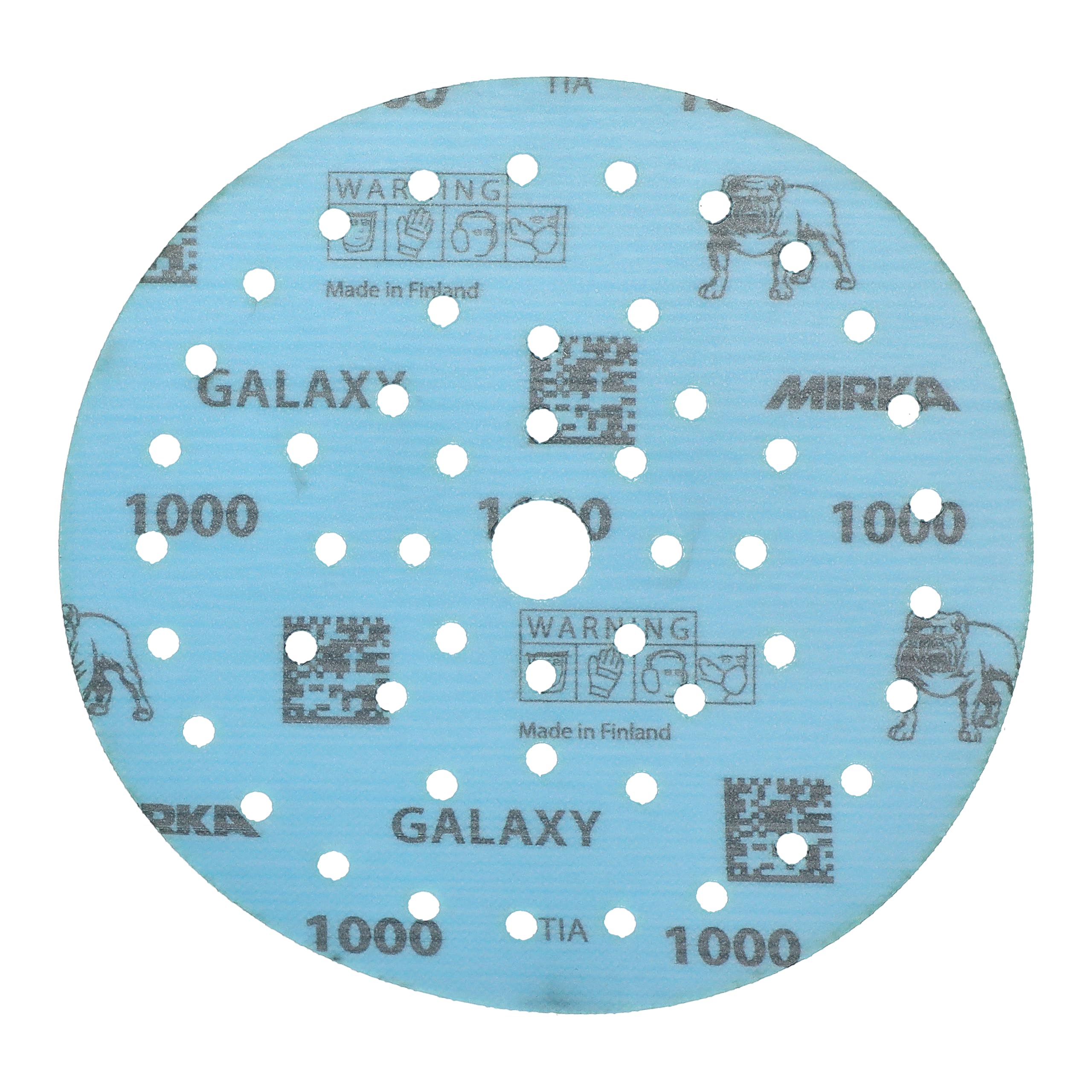 Mirka Galaxy papier ścierny epoksydowy 150mm rzep ziarnistość 1000 do szlifowania żywic epoksydowych, drewna, epoksydów, rivertable / 50 szt. krążków ściernych | Idealnie nadaje się do szlifowania drewna z żywicy epoksydowej i Rivertable, wysoka odporność