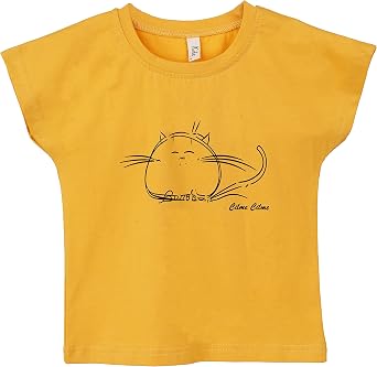 Girls Short Sleeve Tee Shirts Summer Casual Crewneck Graphic T-Shirt 11 Ade Yellow