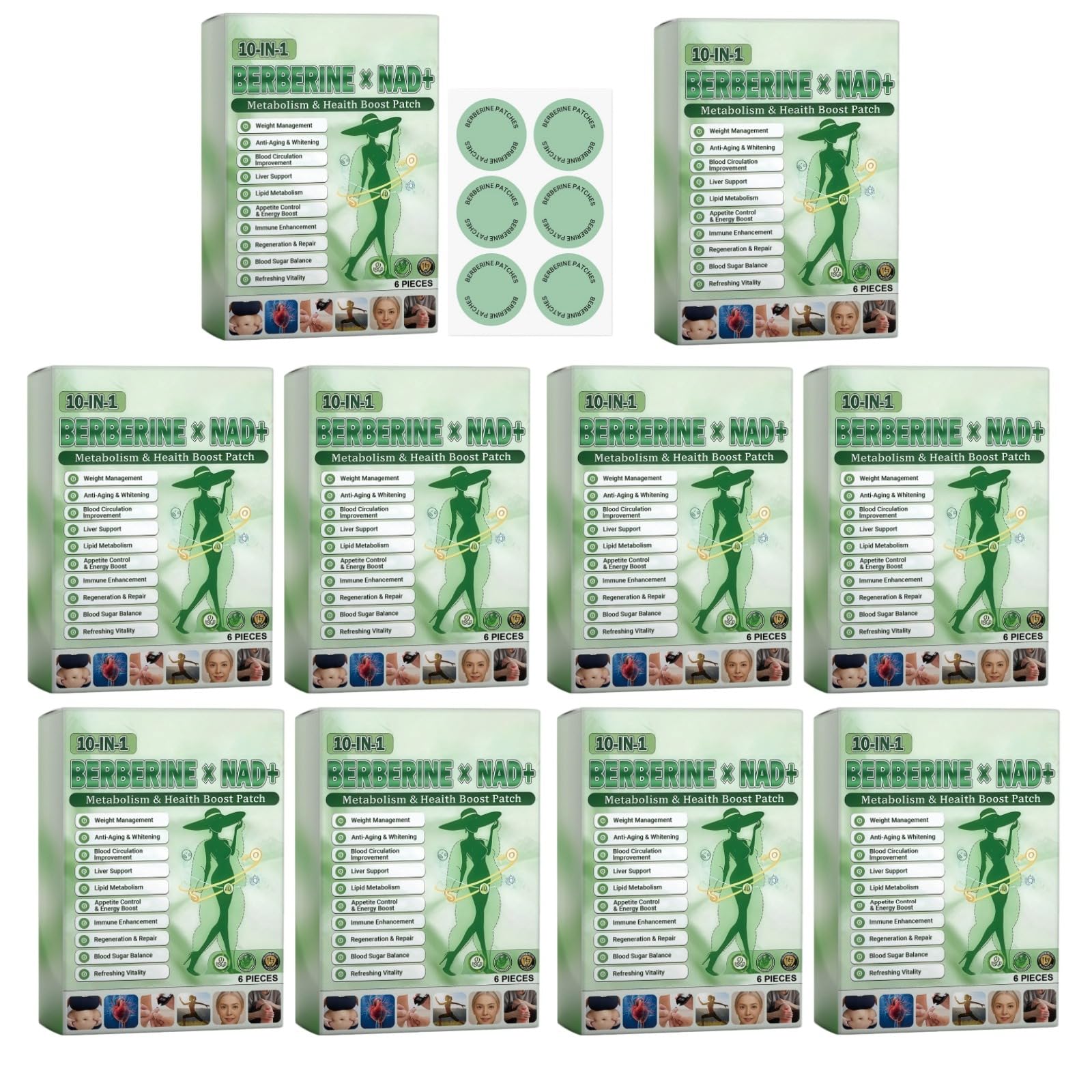 Moringa X Berberine Plaster wyszczuplający, Microneedle, naturalna do odchudzania, płaski brzuch, łatwa w aplikacji, niewidoczna pod ubraniem, naturalne składniki, dla mężczyzn i kobiet