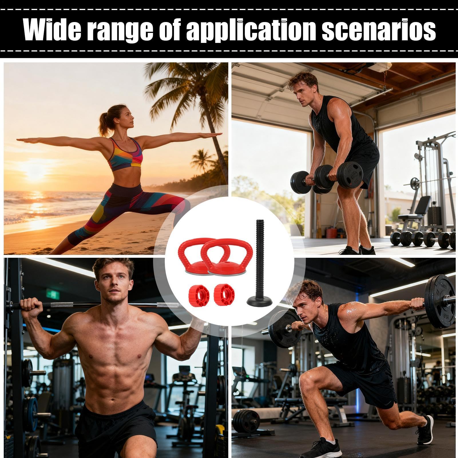 Kettlebell Grip – ergonomiczny uchwyt do hantli, zamiennik uchwytu sztangi, bezpieczne antypoślizgowe wsparcie do domowej siłowni, treningu siłowego, fitnessu, akcesoria treningowe