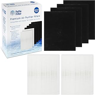 Fette Filter - 200M / AP-1512HH Premium H13 True Hepa Filter Set Compaible with Coway AP-1512HH AP1512HH AP-1512HH-FP Airmega 200M AP-1518R Airmega 200M(W) Includes 2 True Hepa Filter with 4 Activated Carbon Pre Filter Part # 3304899