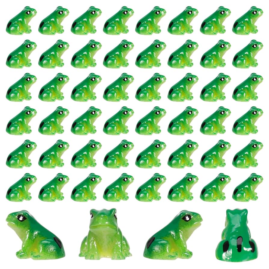 Amazon.co.jp: GGSTDDUP 100個 ミニ樹脂カエル、かわいい緑の