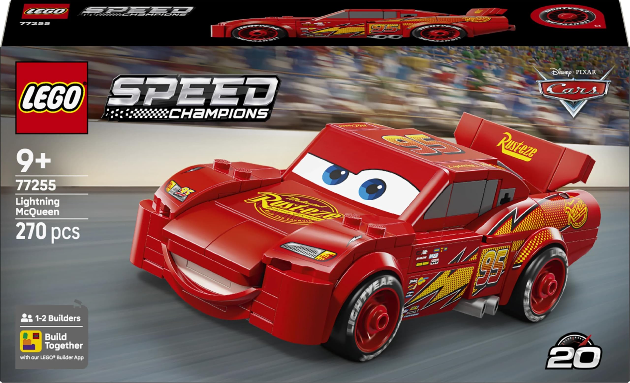 LEGO Speed Champions | Lightning McQueen from Disney Pixar Cars - Building Set 77255 — Amazon image 9