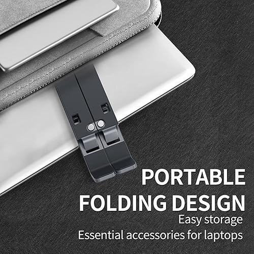Miniatura 5 de Zhjlut Portable Laptop Stand Aluminum Laptop Table Base Foldable Support Notebook Stand Computer Tablet Holder (Color  Grey)
