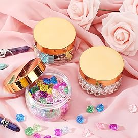 Patelai 4 Pieces Round Wide-mouth Leak Proof Plastic Container Jars with Lids for Travel Storage Makeup Beauty Products Face Creams Oils Salves Ointments DIY Making(2 Ounce,Gold)