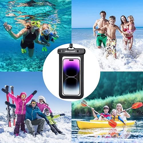 Miniatura 7 de Hiearcool Bolsa impermeable para teléfono, bolsa de playa impermeable compatible con iPhone 15, 14, 13, 12 Pro Max, IPX8, artículos esenciales de
