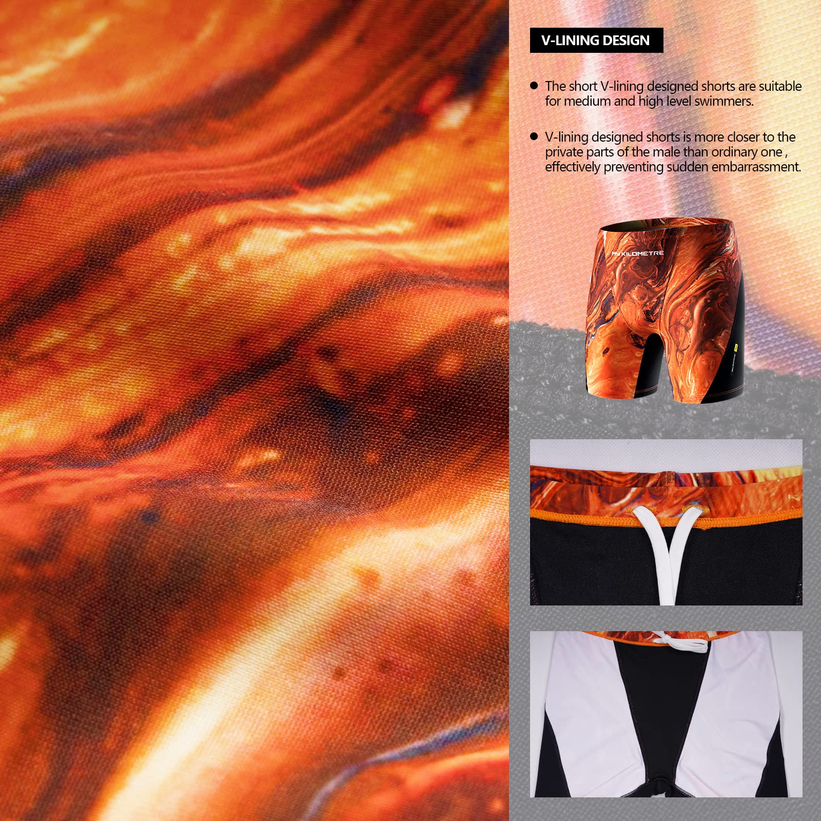 MY KILOMETRE Bañador Boxer con Cordón para Hombre - Corta Jammer de Natación Competición Profesional con Secado Rápido, Larga Duración y Resistente al Cloro