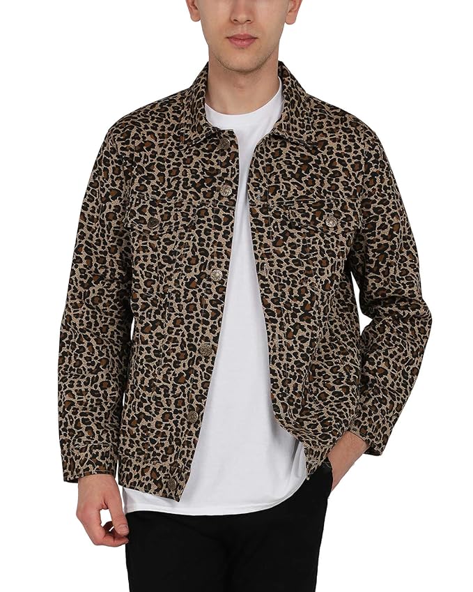 leopard print trucker jacket