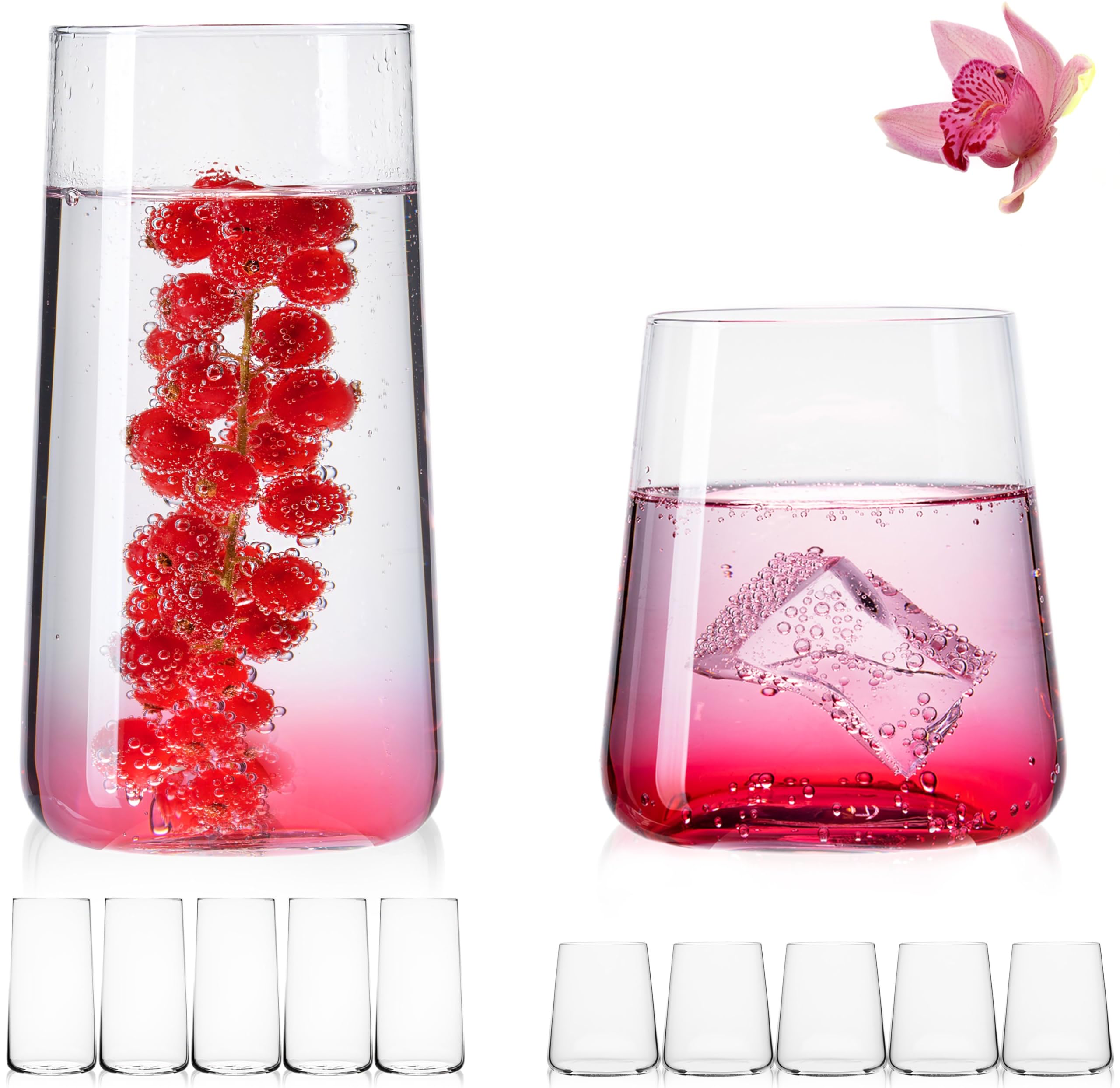  Imperials Gläser aus Glas für den haushaltsfeste Einstand im Esszimmer & Cocktails
| 12 Stück GLS Glas Trinkgläser Impe
