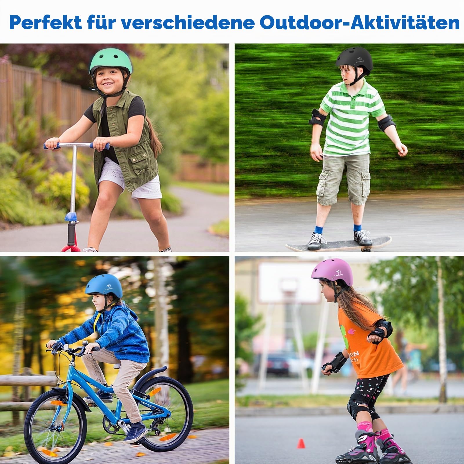 Kinder-Fahrradhelm, Kleinkindhelm für 2-13 Jahre alte Jungen und Mädchen, Kinderhelm für Radfahren, Roller, Skaten