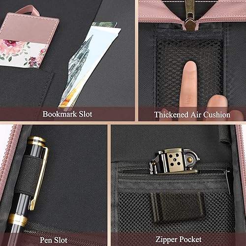 Miniatura 5 de FINPAC Funda grande clásica para la Biblia, de piel vegana, funda protectora de la Biblia con asa, regalo para hombres, mujeres, padre, madre,