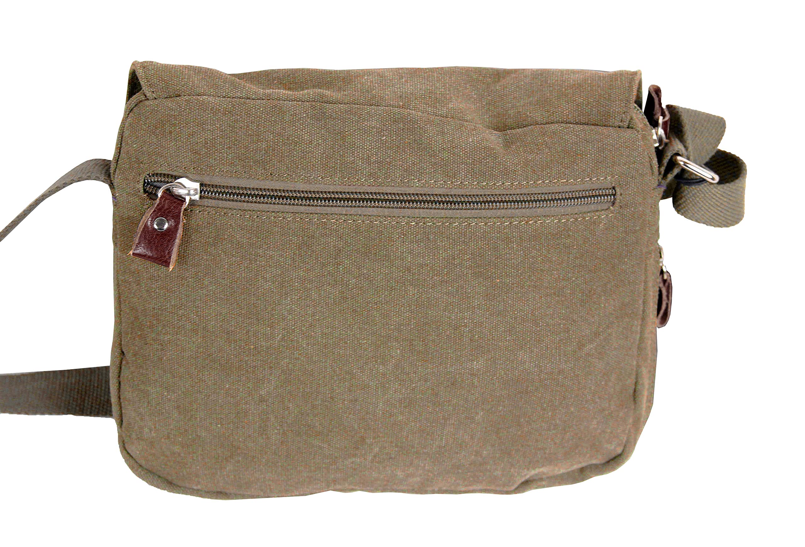 KTANA Petit sac besace sac bandoulière unisexe toile garni cuir réf 6514 (6 couleurs disponible) (sable)