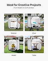 Vista 6 de VEVOR Tienda de Cabina de Pintura Portátil, Tienda de Pintura en Aerosol Portátil Emergente de 28.3 x 28.5 x 29.5 pulgadas con Puerta de Malla