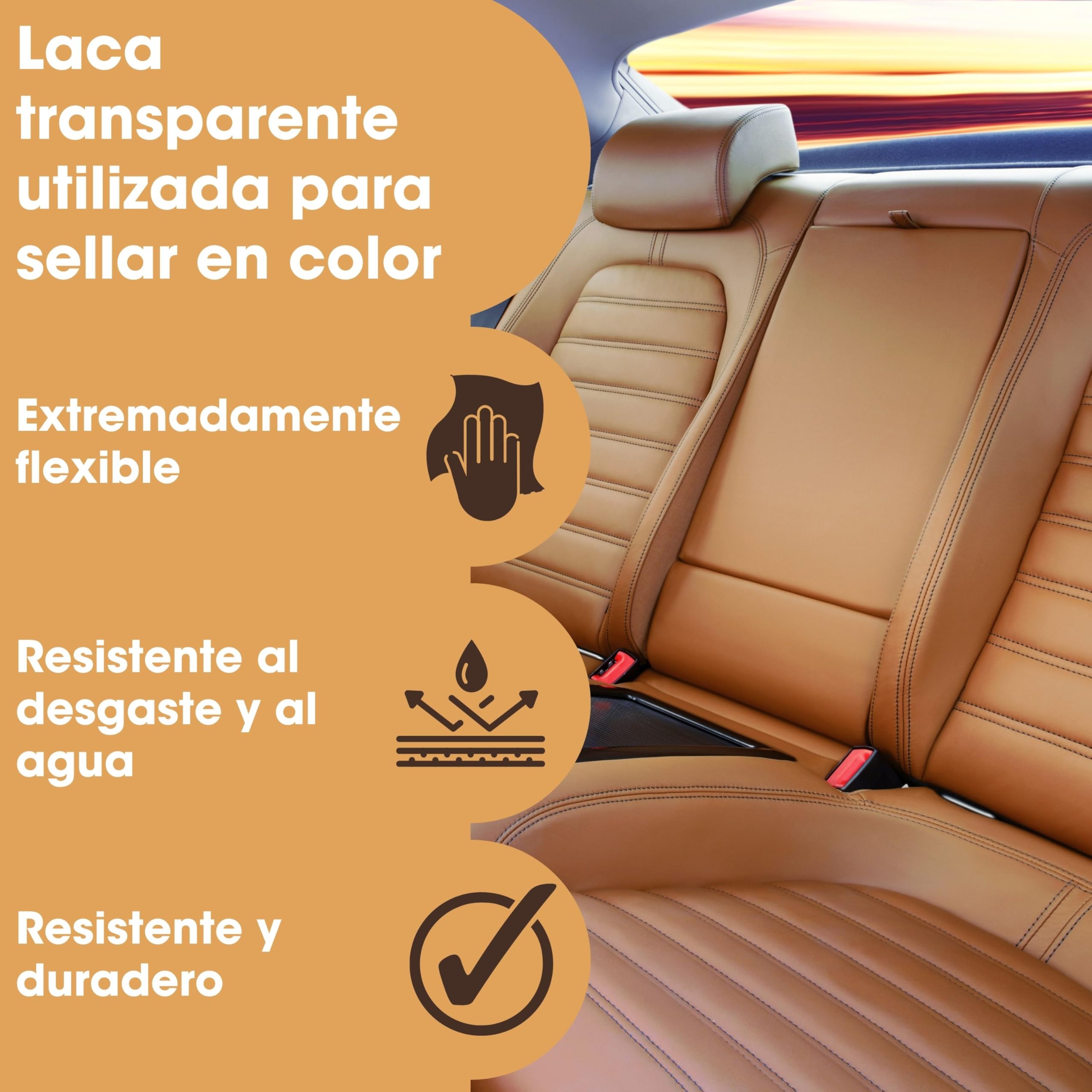 Furniture Clinic Sellador de piel, 250 ml, acabado mate, adecuado para sofás de cuero, interiores de coche, bolsos, muebles y más