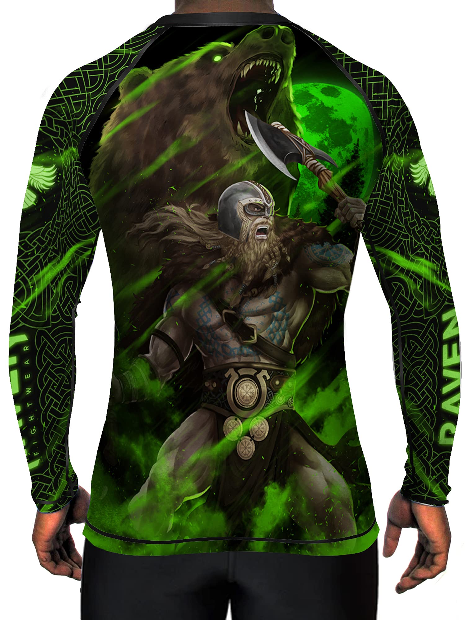 raven fightwear Men's Berserker 2.0 Rash Guard MMA BJJ Black-picture-15