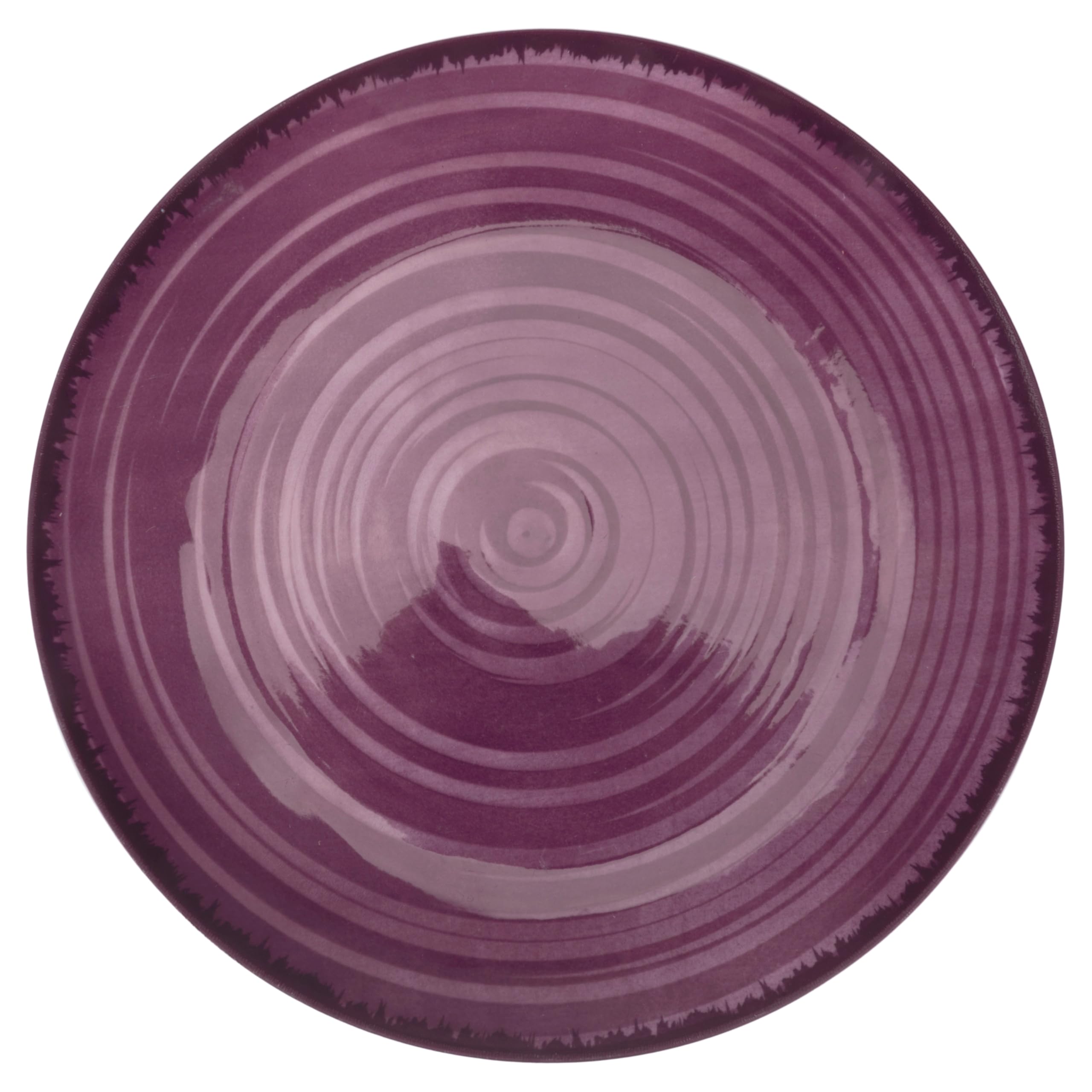 Lot de 6 assiettes plates en porcelaine, Baita Purple