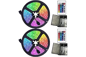 Battery Powered Led Strip Lights,2 Packs 6.56ft Strip Lights Battery Operated Led Strip Kit