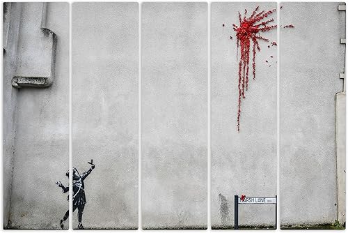 BANKSY - Lienzo decorativo para pared de San Valentín, varios tamaños (5 piezas, Mega)