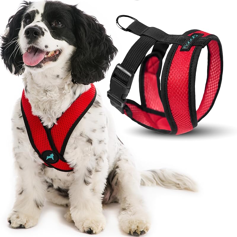 Peitoral Tipo Cabresto Gooby Comfort X para Cães, Malha de Poliéster, Vermelho, X-Large