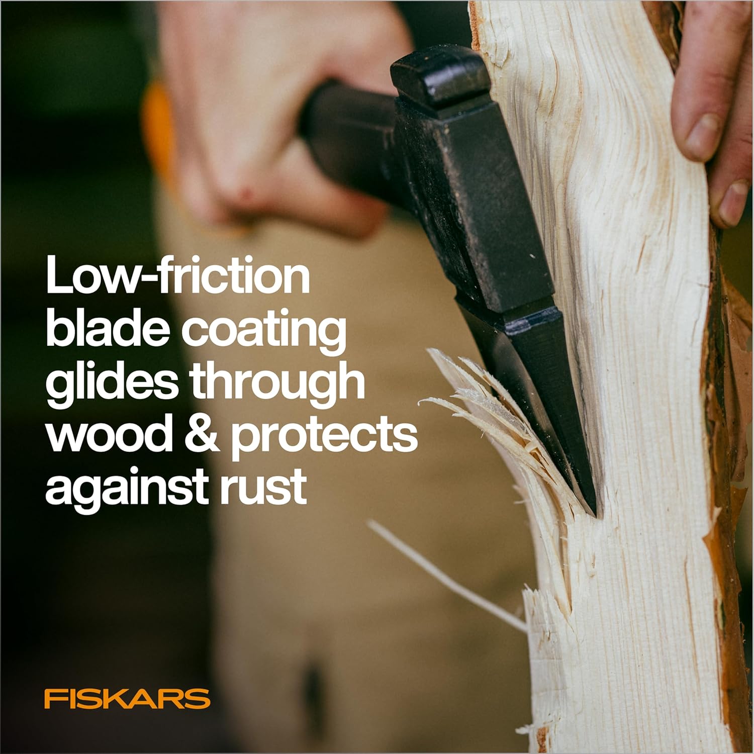 Fiskars X14 Universal Hatchet 14", Forged Steel Blade for Limbing & Chopping Kindling, Ergonomic Curved FiberComp Handle & Low-Friction Coating for Clean Cuts in Fresh Resinous Wood