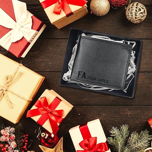 Miniatura 5 de Aokizkdzsw Cartera personalizada para hombres, carteras de cuero grabadas personalizadas con nombre, regalos personalizados para papá, hombre,