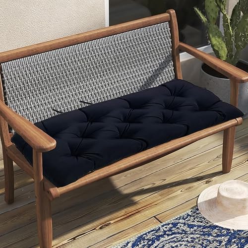 Miniatura 6 de Cojín para columpio de porche, impermeable, para asiento de banco de jardín, cojines de repuesto para banco de interiores y exteriores, cojines para