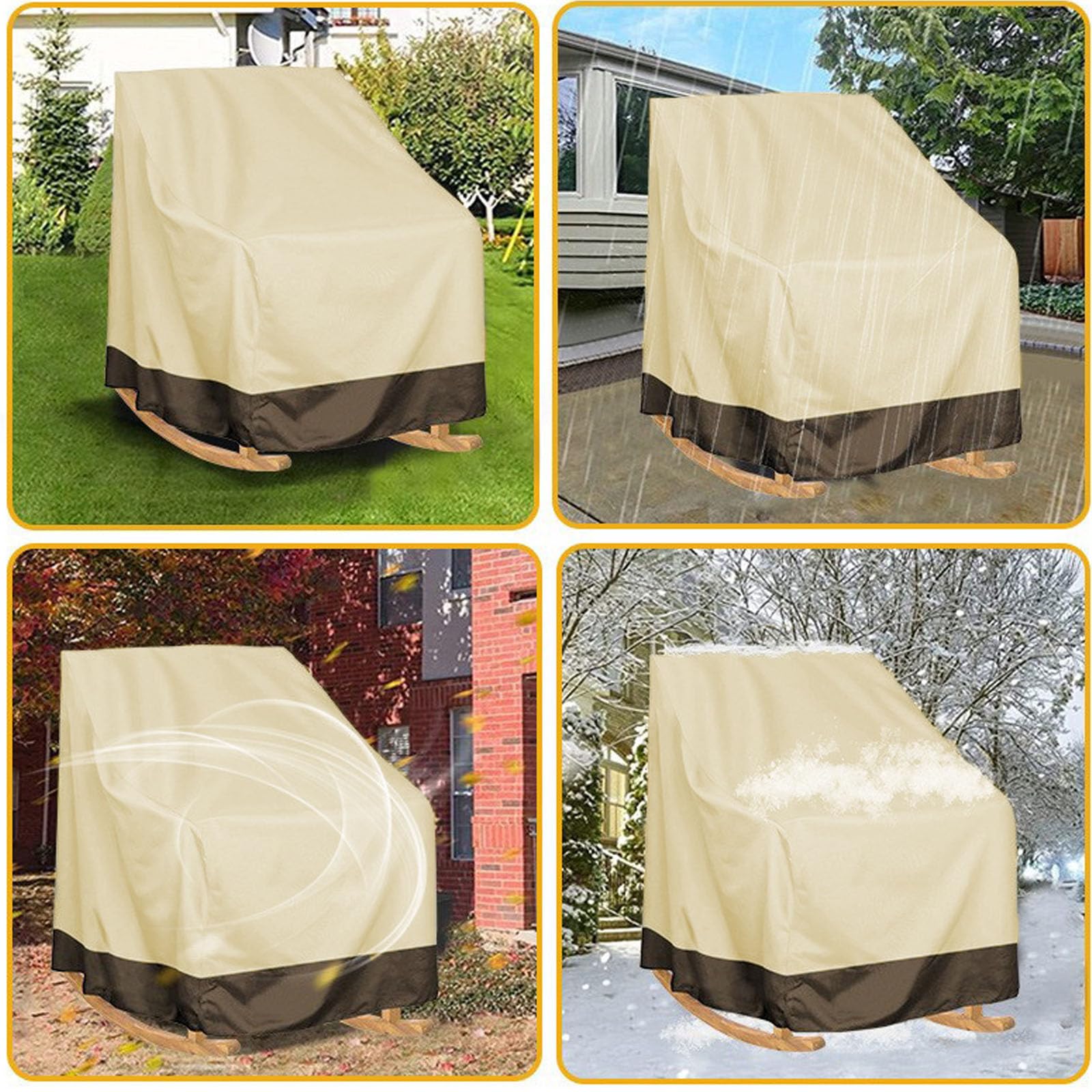 Copertura per Lettini da Giardino,Impermeabile Copri Lettino da Sdraio da Dondolo Singola,Copertura Sdraio da Esternoo Anti UV Garden Sunbed Cover per Sedia a Sdr(Size:2pcs-420D/70x83x99cm,Color:Nero)