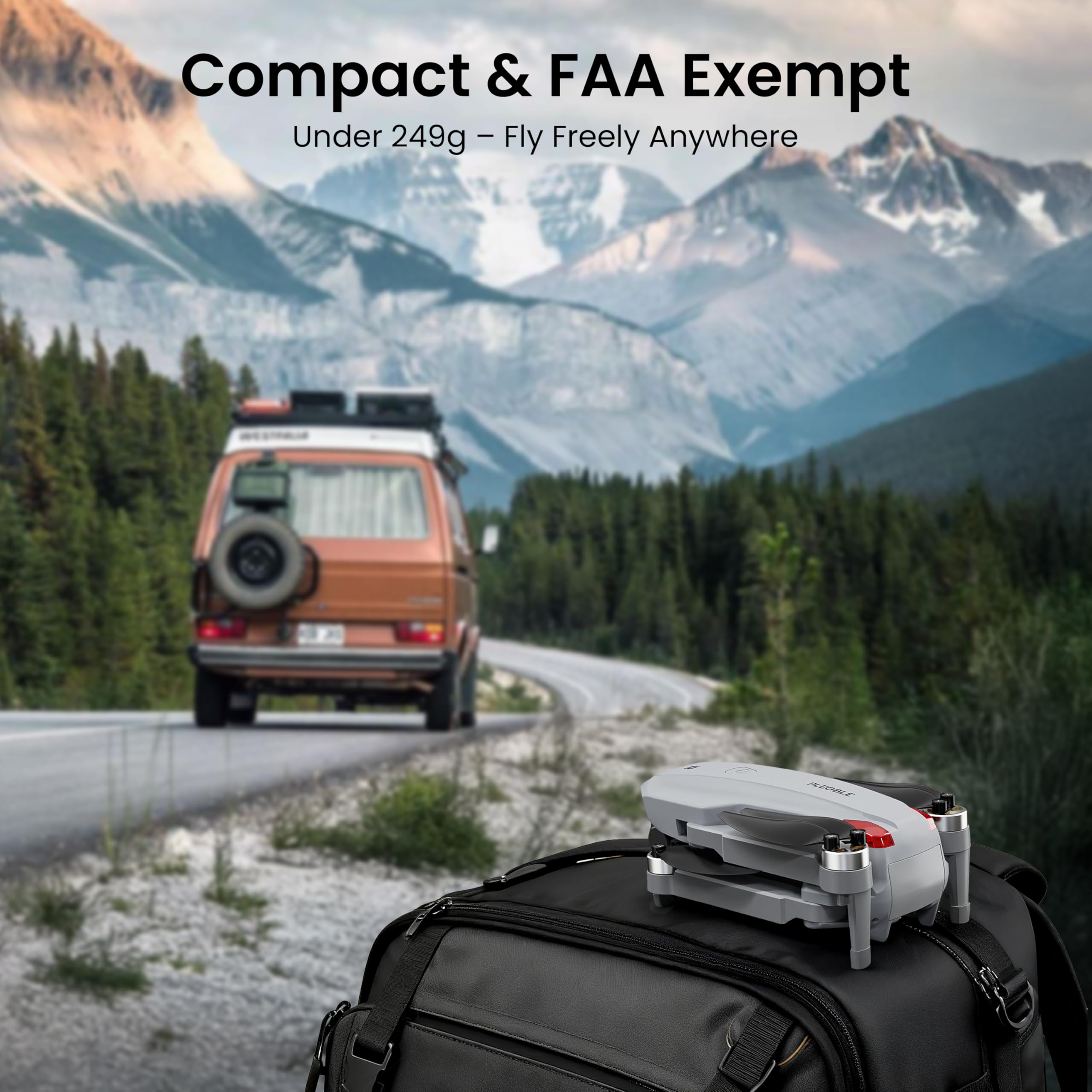 Drone with EIS 4K Camera for Adults, GPS Drone with Screen on Controller, 70 Mins Flight, 10KM Long Range Transmission, AI Track&Orbit Mode, Follow Me, Auto Return, Lightweight and Foldable RC Drones for Beginner Toy Gifts, Under 249g