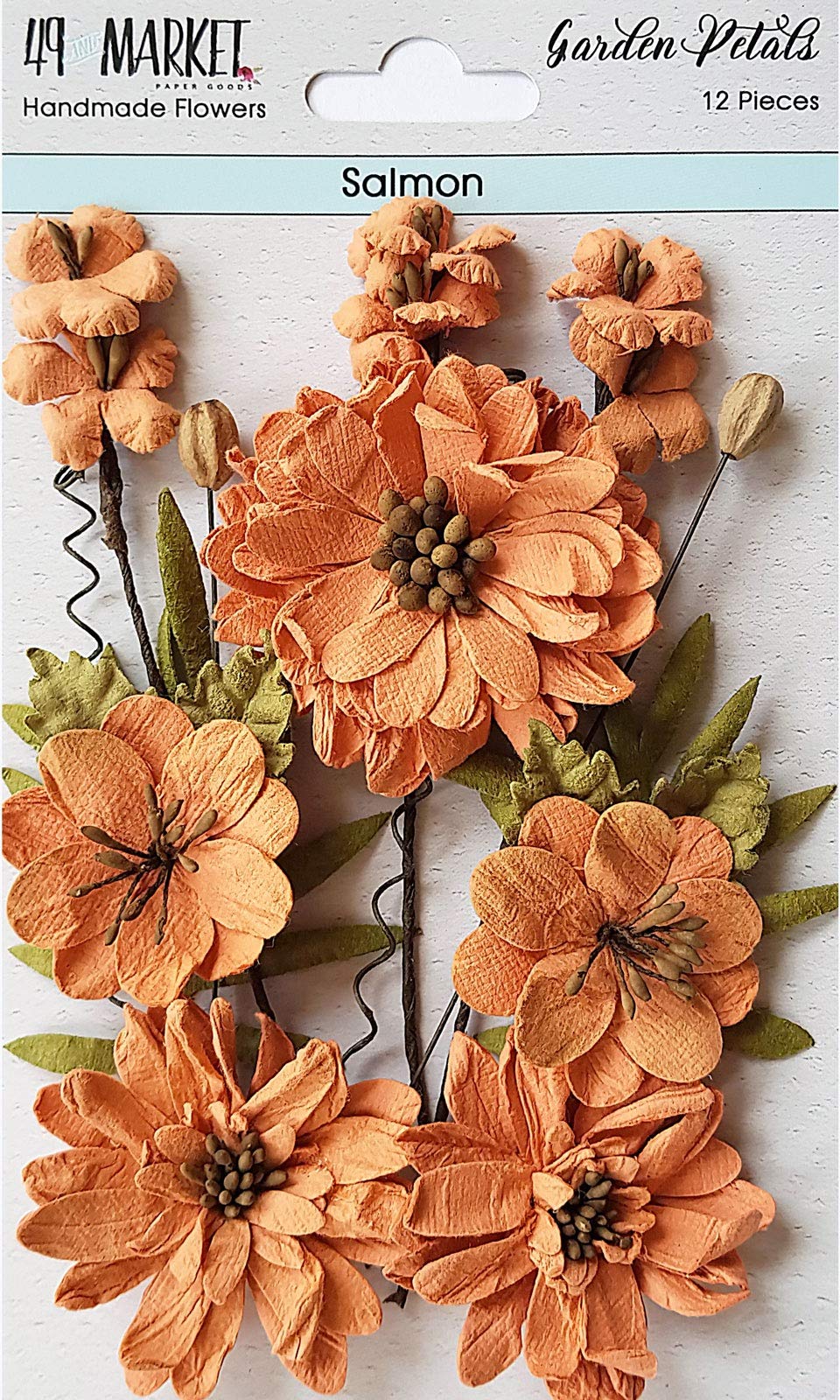 Garden Petals Salmon 49 And Market soluciona la falta de relieve en tus proyectos de papel