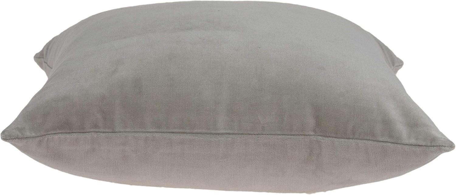 HomeRoots 334007 18 x 7 x 18 in. Transitional Gray Solid Pillow Cover with Poly Insert