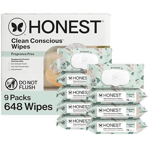 Miniatura 31 de The Honest Company - Toallitas limpiadoras para bebé con 99% de agua, respetuosas con el medioambiente, compostables, a base de plantas