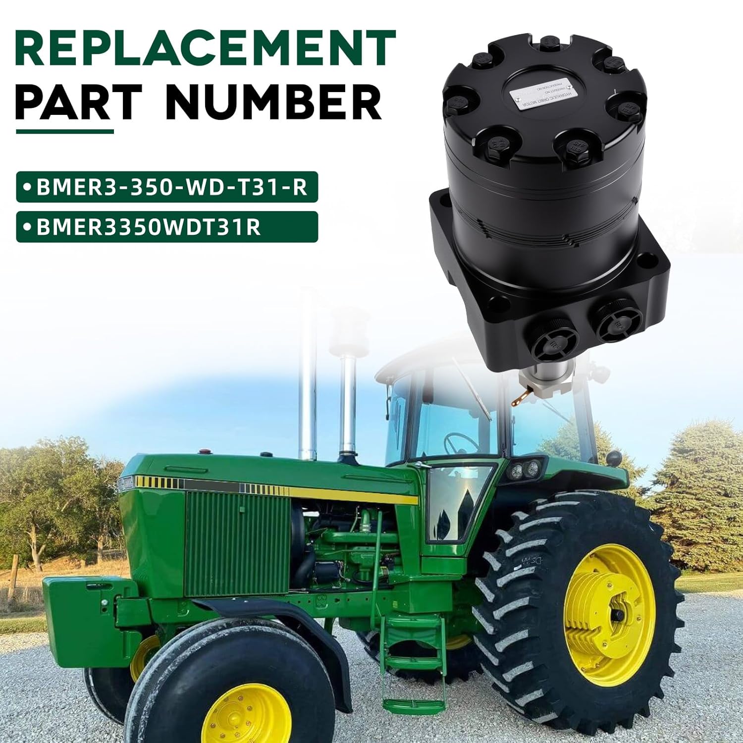 BMER3-350-WD-T31-R Hydraulic Wheel Motor Compatible with Bmer 375 Hydraulic, Motor/Parker TG/TF BMER-3 Series Hydraulic Motor